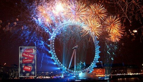 feux d'artifice Londres 2008