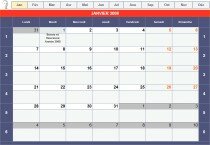 Un calendrier Excel 2008 au format Excel