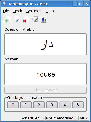 Carte mémoire représentant un caractère arabe