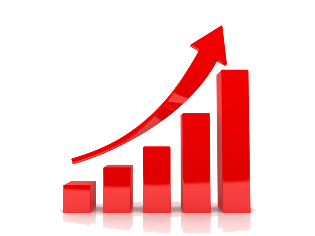 Influenceur affichant un graphique de croissance des revenus sur écran tactile
