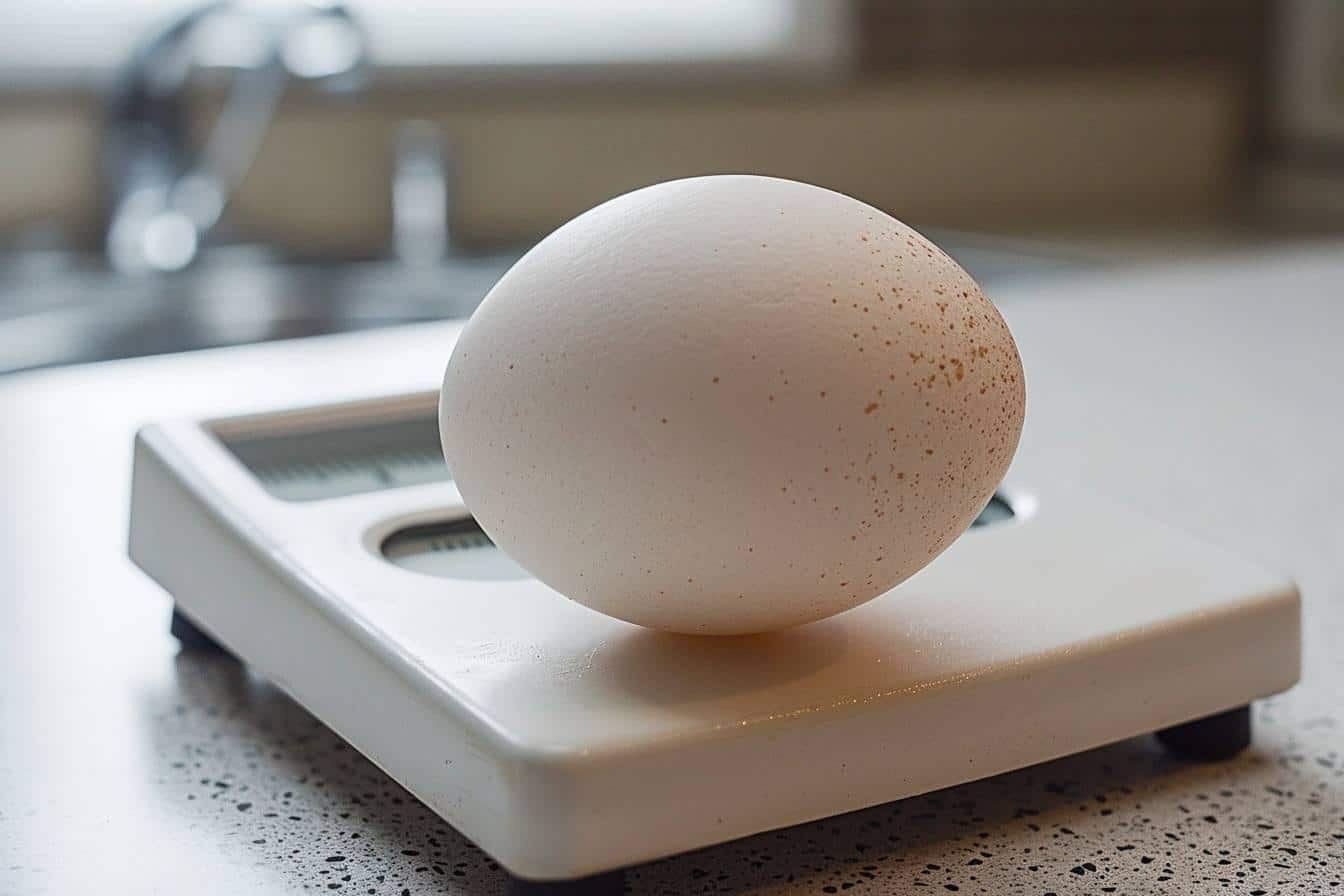 Quelle est la variation du poids d'un blanc d'œuf ?