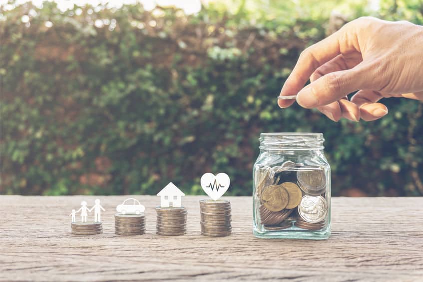 savings money for family life concepts.